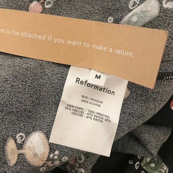 Reformation Marlowe Mini Dress in Champagne Pop Print - Picture 11 of 11